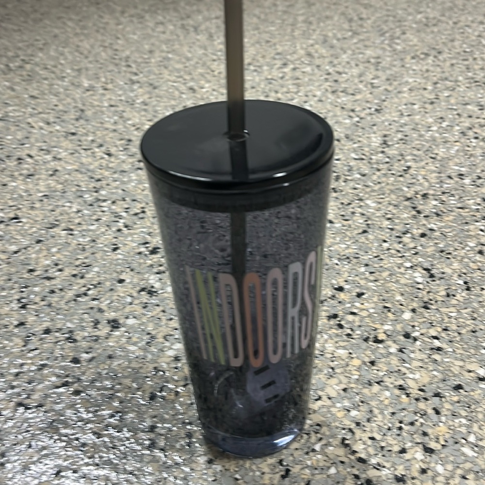 Glass tumbler - “Indoorsy” in multi color